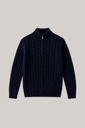 Men’s 100% Cotton Cable Knit Quarter Zip Jumper