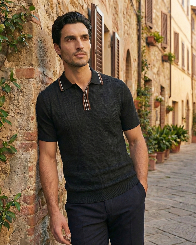 The Mayfair Textured Polo