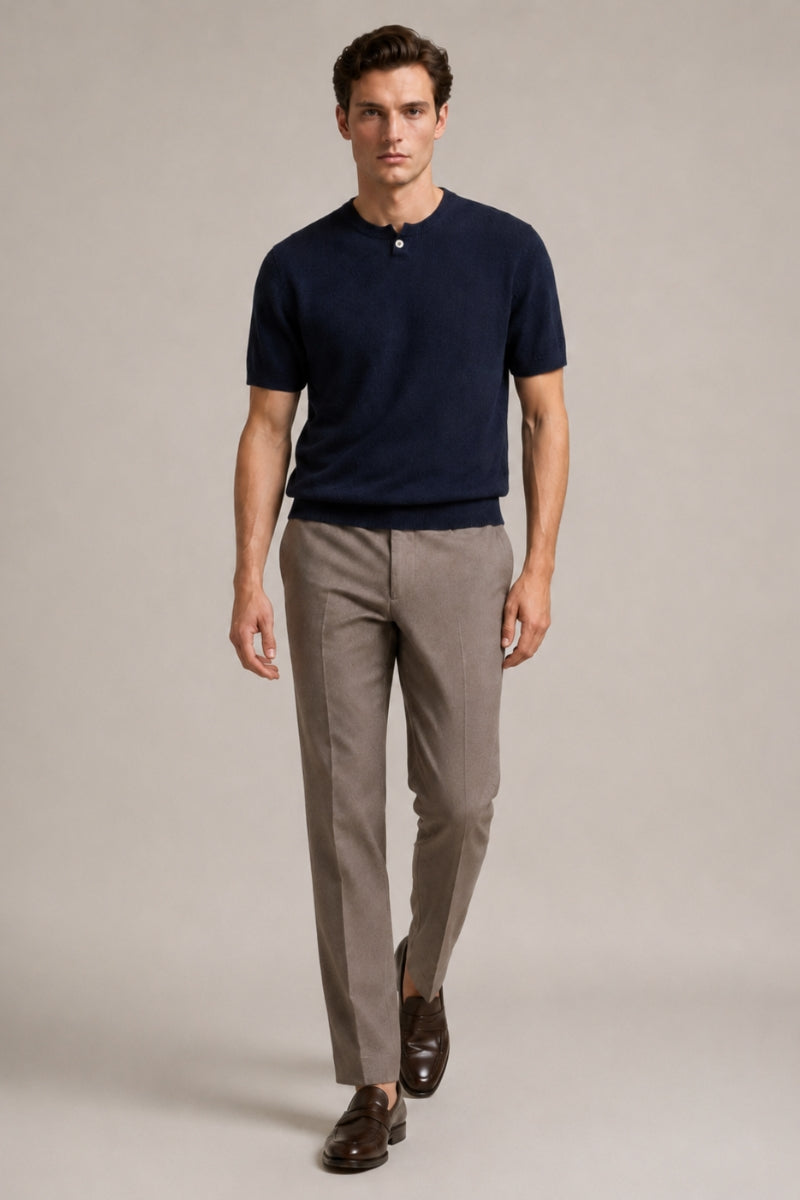 Men’s 100% Merino Wool Knitted T-Shirt
