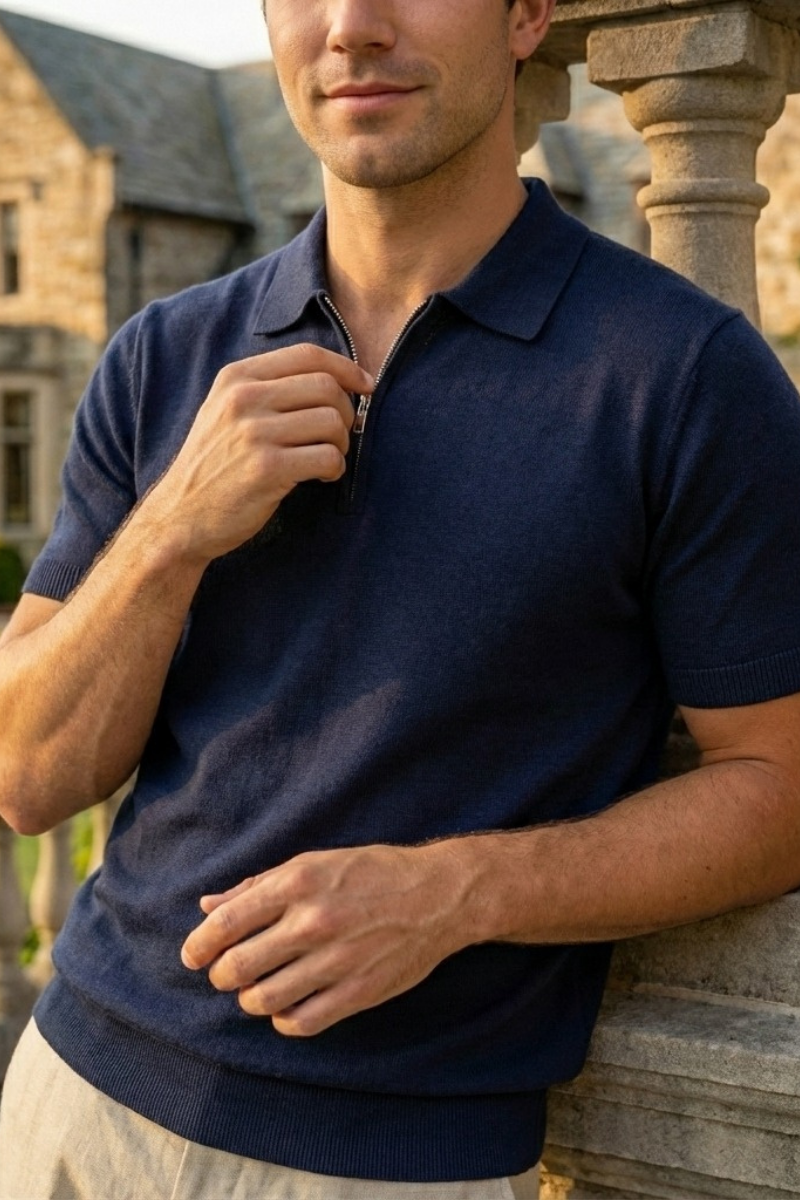 The Eton Zip Polo